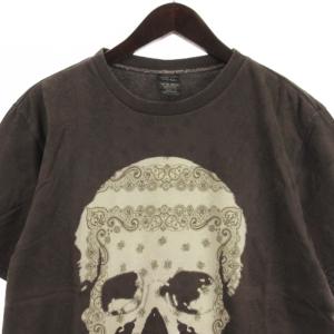 NUMBER (N)INE 07AW LOVE GOD MURDER期 スカル ペイズリー柄 プリント Tシャツ カットソー 半袖 ブラウン 3