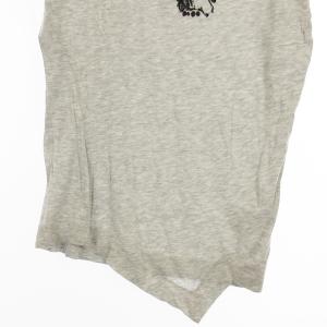 VIVIENNE WESTWOOD MAN アシンメトリー スカル プリント Tシャツ カットソー 半袖 オーブ刺繍 グレー 46