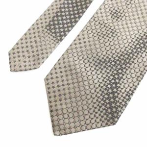 Jean Paul GAULTIER フェイスグラフィック ネクタイ レギュラー 星柄 シルク ベージュ系