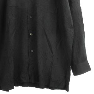 ISSEY MIYAKE MEN シワ加工 シャツ 長袖 ブラック M