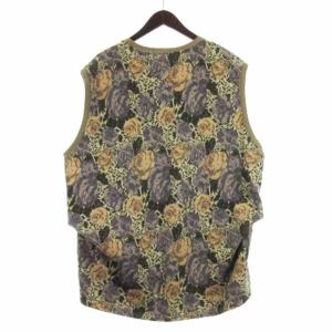 KAPITAL ゴブラン天竺 ベスト 花柄 コットン K2305SC184 カーキ系 3
