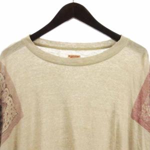 KAPITAL Linen Tenjiku Bandana HUGE 天竺バンダナ Tシャツ カットソー 長袖 リネン K2205SC125