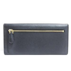 PRADA 二つ折り財布 長財布 1MH132 サフィアーノレザー イタリア製 ブラック