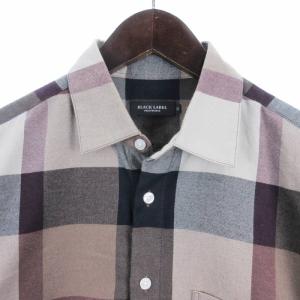 BLACK LABEL CRESTBRIDGE シャツ 長袖 CBチェック ブラウン系 M