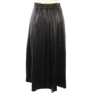 Diagram ヴィーガンレザー スカート ロング プリーツ ブラック 36