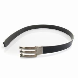 adidas ベルト プレーン レザー ロゴ ダークネイビー