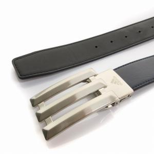 adidas ベルト プレーン レザー ロゴ ダークネイビー