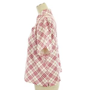 BURBERRY GOLF チェック ポロシャツ 半袖 ホワイト LL
