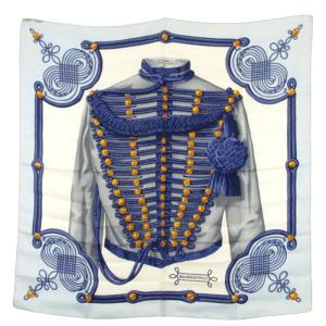 BRANDEBOURGS ブランデンブルク カレ90 スカーフ シルク フランス製 ライトブルー