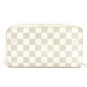 LOUIS VUITTON N60012 ダミエ アズールジッピー オーガナイザー 長財布 ラウンドファスナー ホワイト系