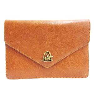 ヴィンテージ レザー クラッチバッグ セカンドバッグ ブラウン GY99