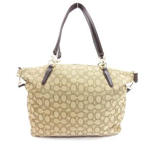 COACH シグネチャー ケルシー 2way ショルダーバッグ ハンドバッグ F36722 ベージュ系 GY14