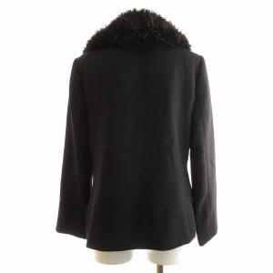 EMPORIO ARMANI ジャケット ファー 総裏地 42 M 黒 ブラック