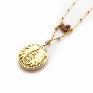 SWAROVSKI ネックレス ウィングモチーフ ラインストーン ハート ゴールドカラー GY14