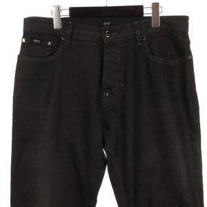 HUGO BOSS ストレッチ デニム パンツ ジーンズ ボタンフライ ブラック 34