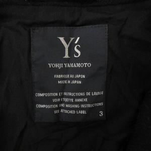Y's ウール ジャケット カットオフ 3 ブラック 241008E