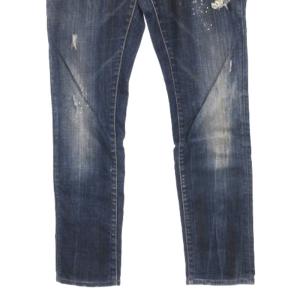 DSQUARED2 デニム パンツ ジーンズ ダメージ加工 ペイント加工 インディゴ 48