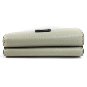 FURLA 良品 三つ折り財布 ミニ財布 コンパクト ウォレット レザー グレージュ系