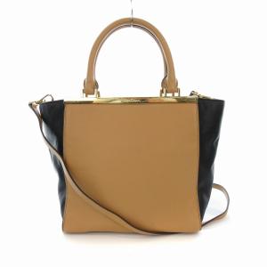 MICHAEL KORS 2WAY ハンドバッグ ショルダーバッグ レザー バイカラー ベージュ 黒 ブラック