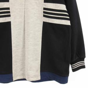 adidas 90s ヴィンテージ トレーナー スウェット ロゴ 裏毛 ブラック系 M-L