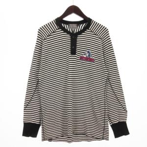 RAD GIRL 1984 ヘンリーネック スウェット トレーナー 長袖 ボーダー コットン プルオーバー 02223CS04