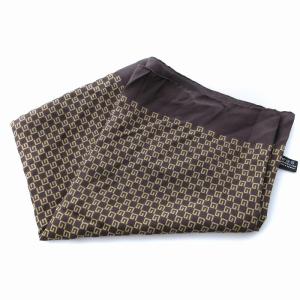 GUCCI スカーフ GG柄 シルク100％ イタリア製 茶 ブラウン GY01