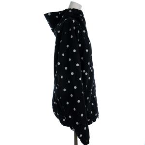 Columbia ナイロンジャケット パーカー フード ドローコード 水玉 ドット 総柄 M 紺 ネイビー 白 ホワイト GY01