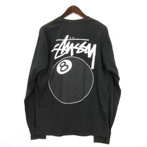STUSSY Tシャツ 長袖 プリント ブラック M 241018E GY01