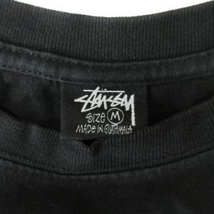 STUSSY Tシャツ 長袖 プリント ブラック M 241018E GY01
