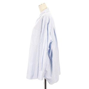 Spick&Span タグ付き コットンブロードワイドスクエア シャツ ストライプ 24050200305010 ブルー F