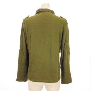 DIOR HOMME 06AW エディ期 ポロシャツ 長袖 エポーレット ウール カーキ M AA SM3