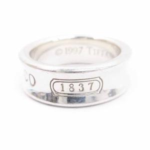 TIFFANY&Co. ナロー ベーシック リング 指輪 1837 925 シルバー 11号 アクセサリー AA SM3