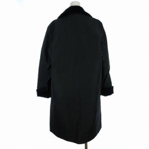 CIVIDINI ラビットファー ロング コート ウール 40 L 緑 グリーン