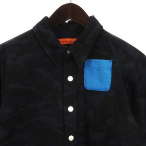 RAF SIMONS ×STERLING RUBY シャツ ジャケットカモフラ ネイビー系 46