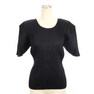 イッセイミヤケ プリーツ カットソー 半袖 ネイビー