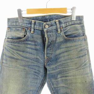 RRL ストレート デニ厶パンツ ジーンズ ロング ボタンフライ 29×30 165 青系 インディゴブルー
