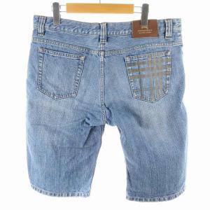 BURBERRY BLACK LABEL デニム ハーフパンツ ジーンズ ボタンフライ 85 青系 インディゴブルー