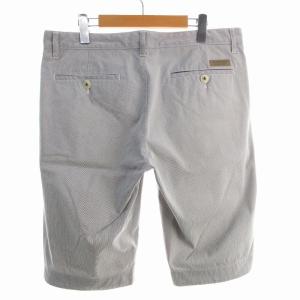 BURBERRY BLACK LABEL ハーフパンツ ショートパンツ ストライプ 85 白 ホワイト 紺 ネイビー