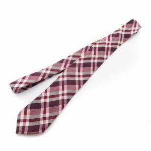 BURBERRY BLACK LABEL チェック ネクタイ 絹 シルク レギュラー 紫 パープル ピンク
