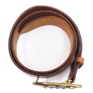 RALPH LAUREN ベルト RL67 馬蹄バックル レザー 茶 ブラウン S SM3