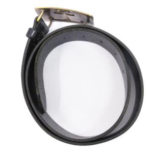 RALPH LAUREN ベルト RL67 プレート イカリ バックル レザー 黒 ブラック S SM3