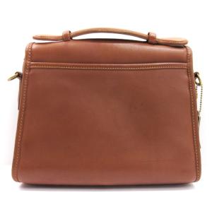 COACH オールド ショルダーバッグ ハンド 2way ターンロック グラブタンレザー USA製 5023 茶 ブラウン SM3