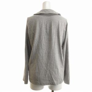 Tao カットソー ブラウス 丸襟 ラウンドカラー 長袖 刺繍 S グレー