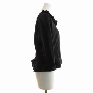 COMME des GARCONS COMME des GARCONS コムコム フリル ブラウス プルオーバー ペプラム 七分袖 AD2017 ブラック S