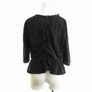 COMME des GARCONS COMME des GARCONS コムコム フリル ブラウス プルオーバー ペプラム 七分袖 AD2017 ブラック S