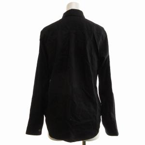 COMME des GARCONS シャツ ブラウス 長袖 無地 綿 コットン S 黒 ブラック AD2002
