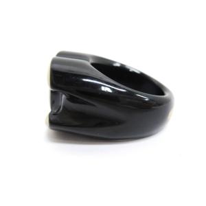 CHANEL 01P ココマーク リング 11号 ブラック