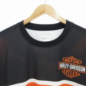 HARLEY DAVIDSON Burning Eagle バーニング イーグル ショートスリーブTシャツ 半袖 ロゴ L 黒 ブラック オレンジ 96542-24VM