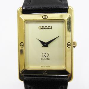 GUCCI 腕時計 スクエア クォーツ 2針 4100M ゴールドカラー ジャンク AA SM3