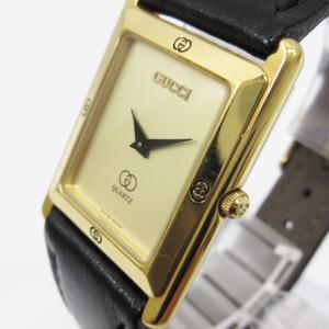 GUCCI 腕時計 スクエア クォーツ 2針 4100M ゴールドカラー ジャンク AA SM3